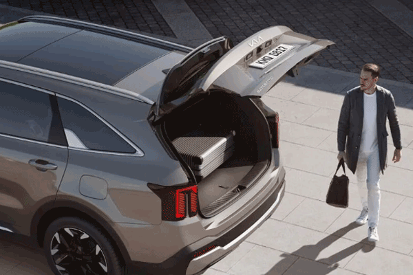 Smart power tailgate 2nd row one-touch walk-in