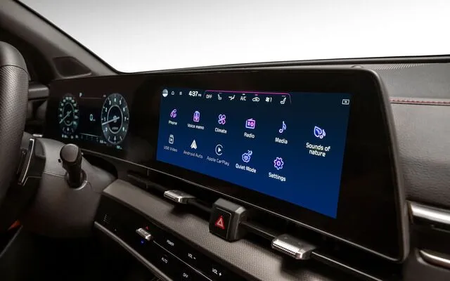 شاشة عرض معلومات وترفيه منحنية مقاس 12.3 بوصة ولوحة عدادات